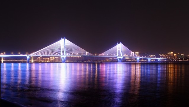 武漢長江二橋夜景