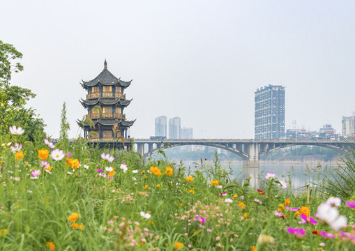 樂山的橋和古建筑