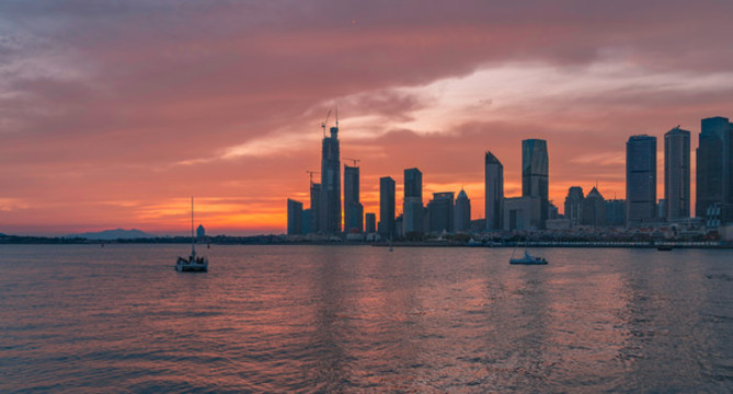 海邊夕陽