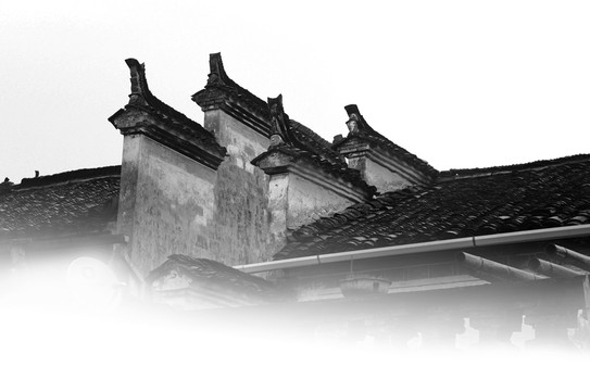 水墨徽派建筑