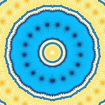 五彩圓形花圖案