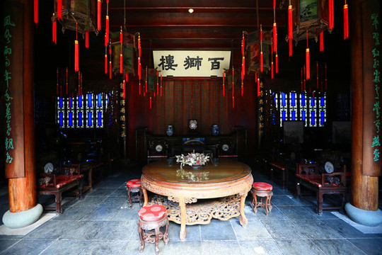 杭州胡雪巖故居廳堂建筑百獅樓