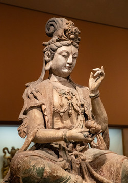 國家博物館彩繪木雕觀音菩薩坐像