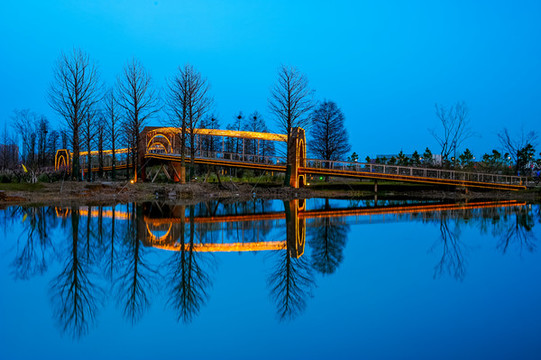 揚(yáng)州琴瑟橋夜景