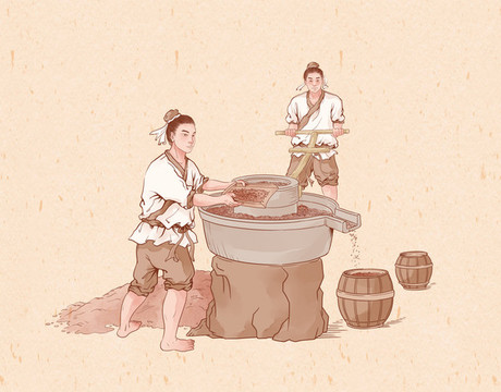 古法酿酒工艺流程梅瓣碎粮