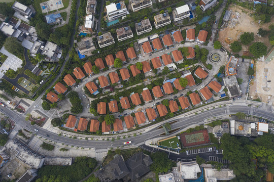 航拍住宅小區(qū)