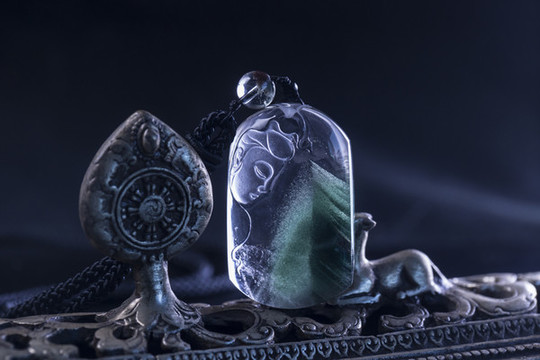 綠幽靈水晶吊墜