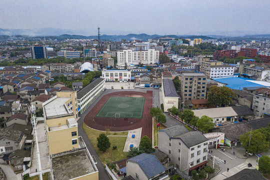宜都市枝城小學(xué)航拍