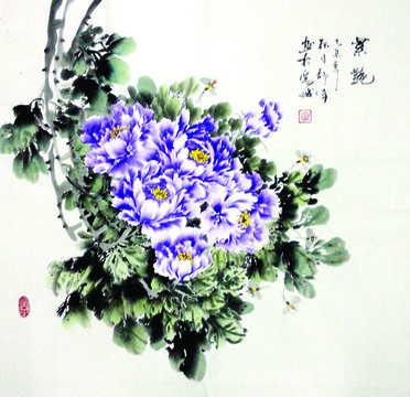 原創(chuàng)國(guó)畫寫意牡丹花手繪