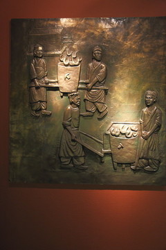錢幣鑄造場面