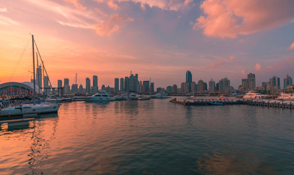 海灣夕照