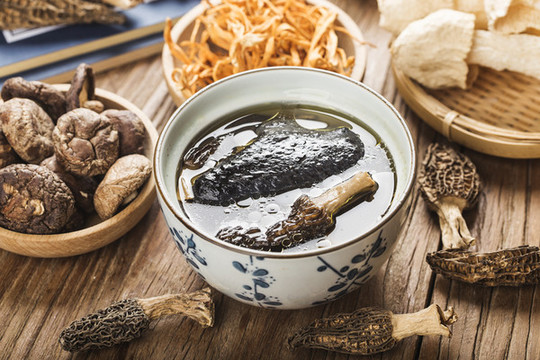 羊肚菌燉烏雞湯