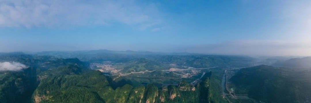 浙江紹興新昌縣穿巖十九峰航拍