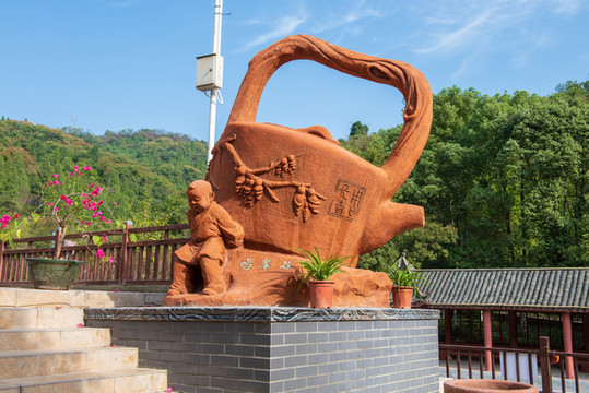 茶壺雕塑