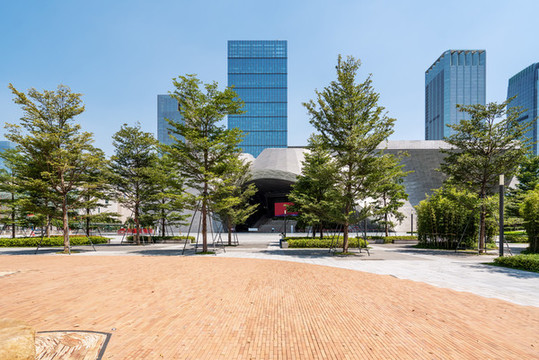 深圳市民中心建筑景觀天際線