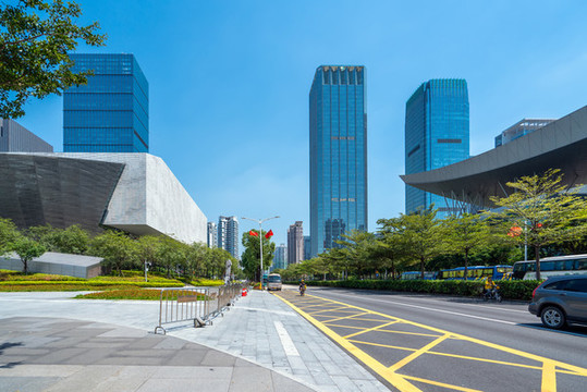 深圳市民中心建筑景觀天際線