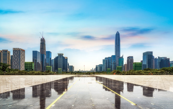 深圳市民中心建筑景觀天際線