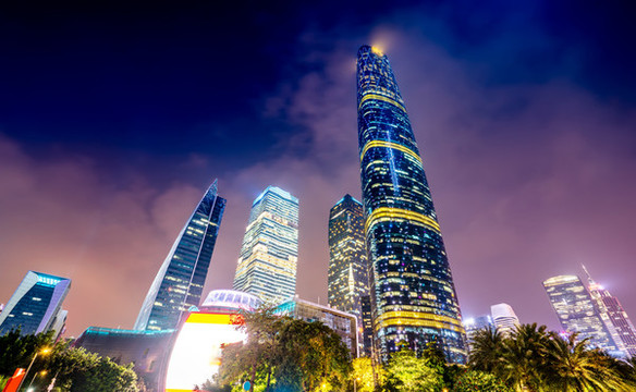廣州城市建筑夜景