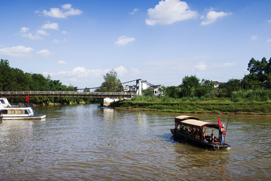 成都黃龍溪古鎮(zhèn)府河風(fēng)光