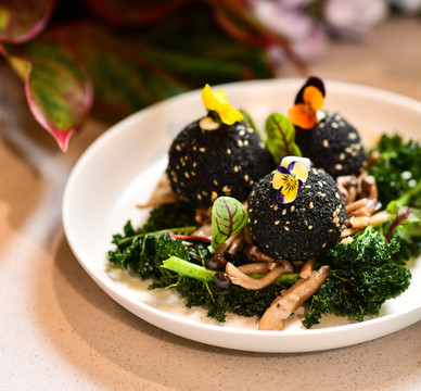 綠色營養(yǎng)餐沙拉特寫