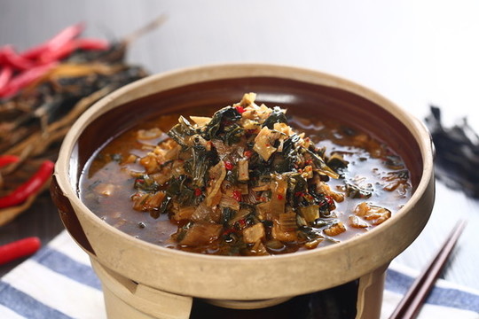 鹽菜燜油渣
