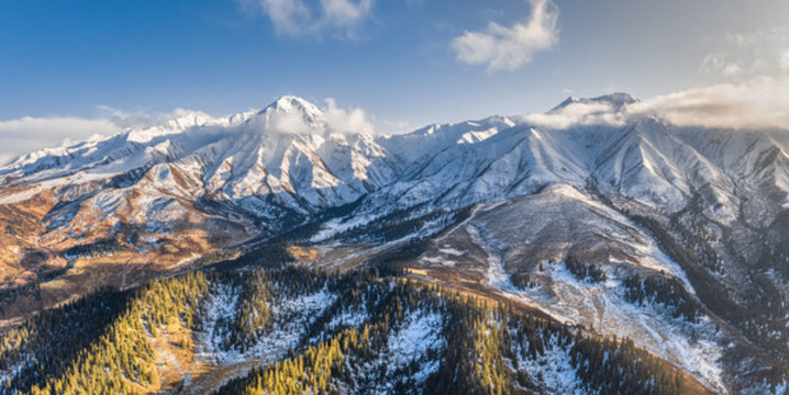 祁連山雪山航拍
