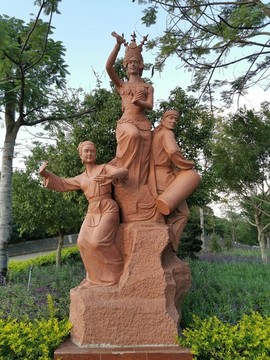 少數(shù)民族文化表演藝術(shù)主題雕塑