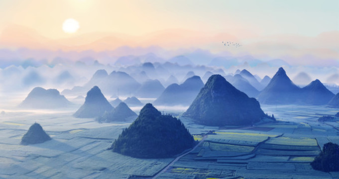 貴州風(fēng)景萬(wàn)峰林