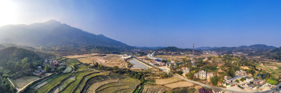 山鄉(xiāng)風(fēng)光超寬幅全景大圖