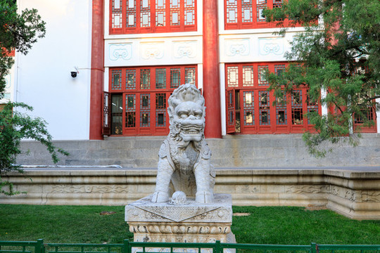 北京大學辦公樓石雕石刻石麒麟