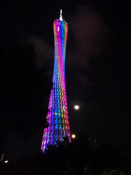 夜幕下的廣州塔