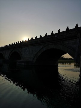 夕照下的盧溝橋