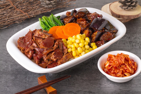 護心肉茄子雙拼飯