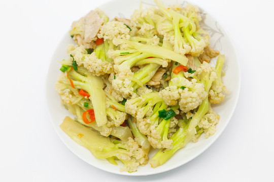 菜花炒肉片