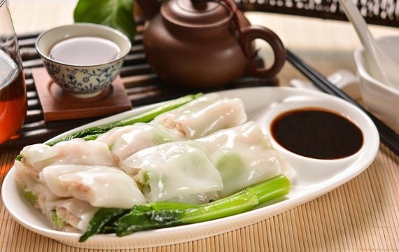 菜心粒豬肉腸粉