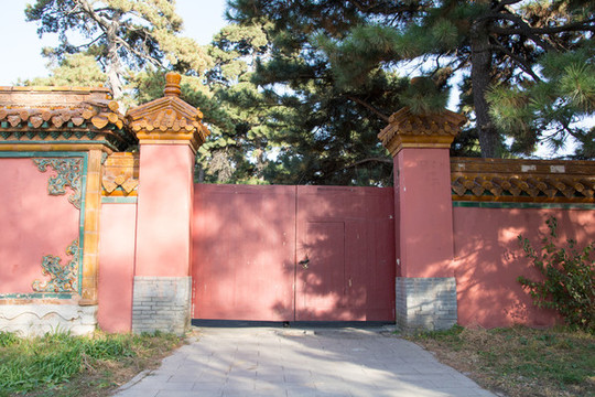 公園中的古代建筑