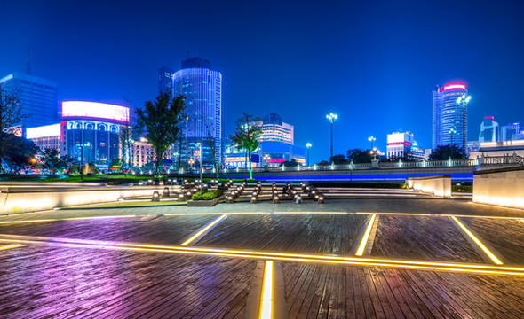 寧波三江口夜景攝影