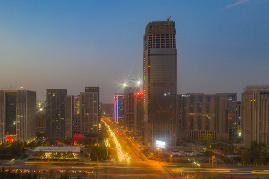 航拍CBD2019120