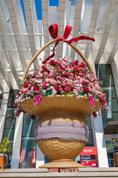 巨型廣場(chǎng)花籃