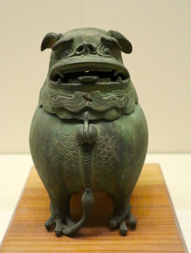 明代獅形銅熏