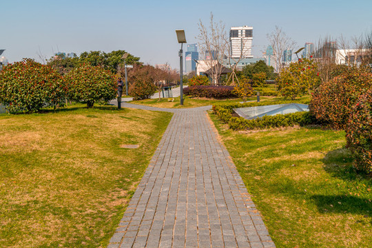 綠地公園石板路