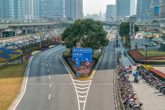 上海陸家嘴街道街景