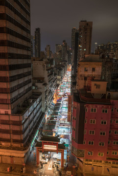 香港廟街夜景