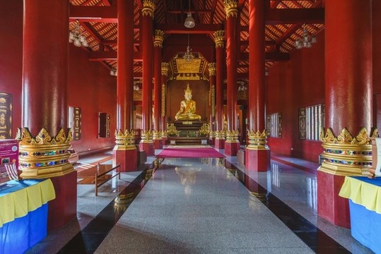泰國(guó)清邁古老的佛教寺廟