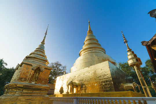 泰國清邁古老的佛教寺廟