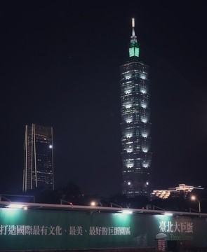 臺北101大廈臺北小巨蛋夜景