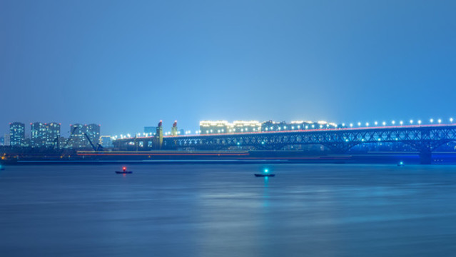 南京長(zhǎng)江大橋夜景
