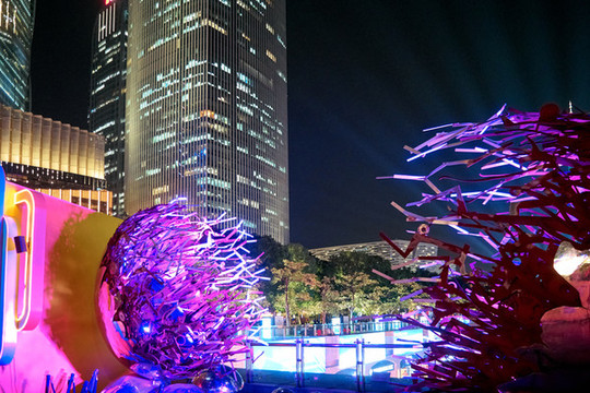 珠江新城夜景燈光