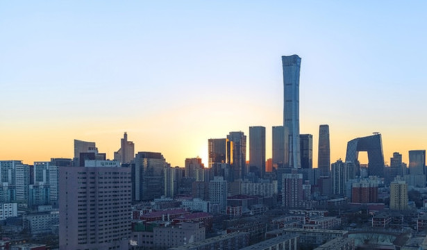 北京中國尊大樓夜景