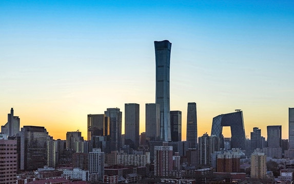 北京國貿(mào)CBD商業(yè)圈夜景
